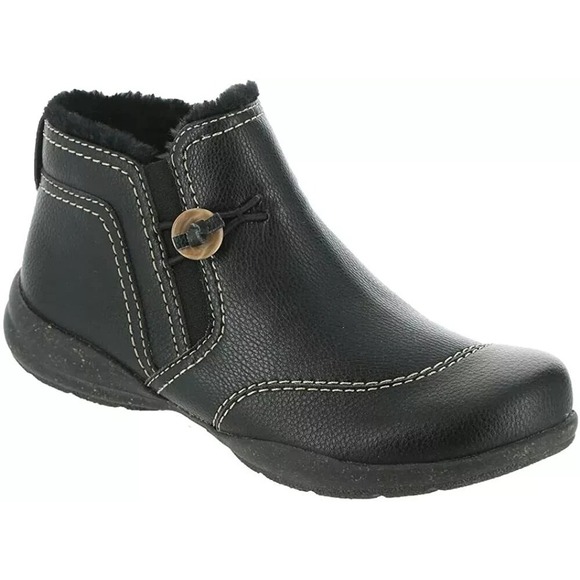 Clarks Shoes - Clarks Womens Roseville Aster Black Leather‎ Ankle Boots Button NEW 6 N